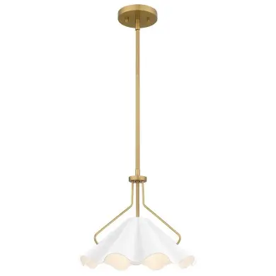 Suspension Mejia Laiton et blanc 60W ELSTEAD LIGHTING QZ-MEJIA-1P-S-AB