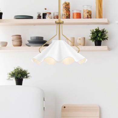 Suspension Mejia Laiton et blanc 60W ELSTEAD LIGHTING QZ-MEJIA-1P-S-AB