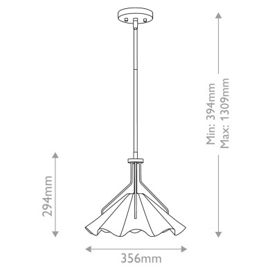 Suspension Mejia Laiton et blanc 60W ELSTEAD LIGHTING QZ-MEJIA-1P-S-AB