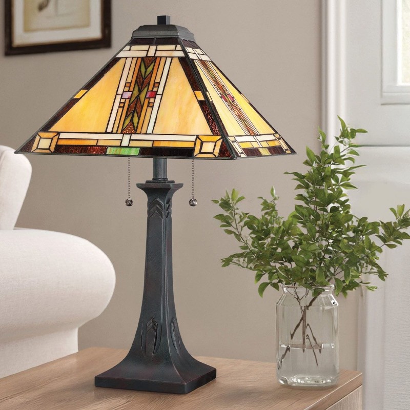 Lampe Navajo Bronze, multicolore 2x60W ELS_QZ-NAVAJO-TL-VB QZ-NAVAJO-TL-VB Lampe Navajo Bronze, multicolore 2x60W ELSTEAD LIGHTING QZ-NAVAJO-TL-VB
