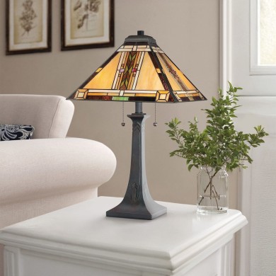 Lampe Navajo Bronze, multicolore 2x60W ELSTEAD LIGHTING QZ-NAVAJO-TL-VB