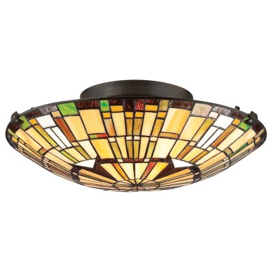 Plafonnier Reed Bronze 2x60W ELSTEAD LIGHTING QZ-REED-F-VB