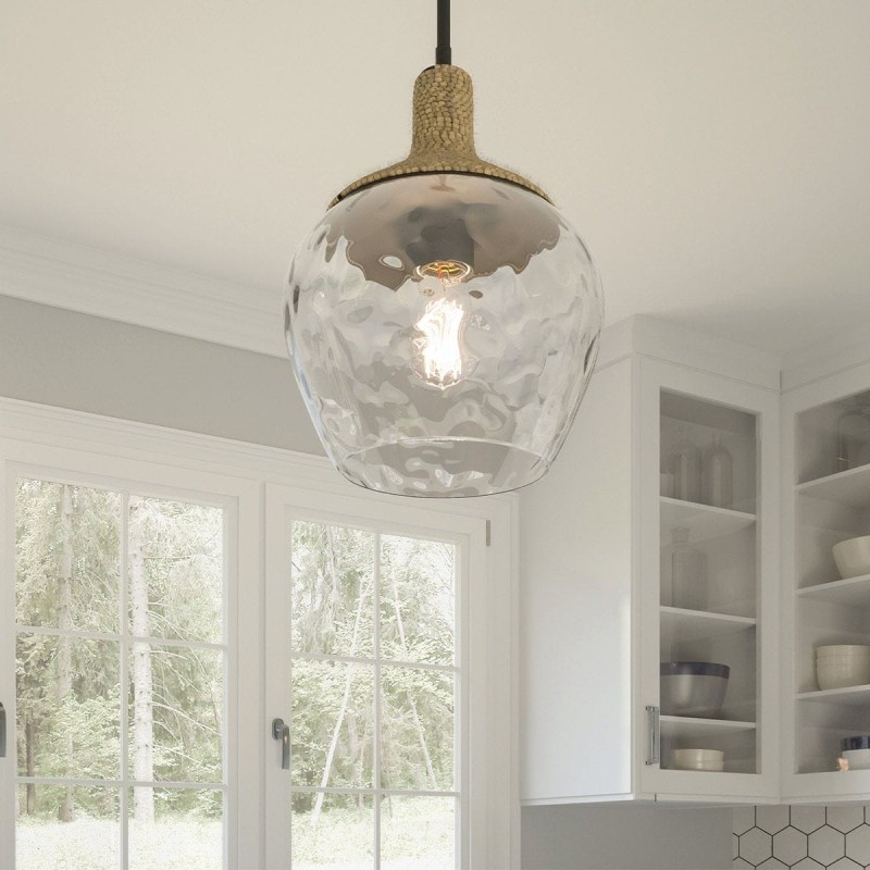 Suspension Royer Noir et transparent 60W ELS_QZ-ROYER-1P-MBK QZ-ROYER-1P-MBK Suspension Royer Noir et transparent 60W ELSTEAD LIGHTING QZ-ROYER-1P-MBK