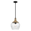 Suspension Royer Noir et transparent 60W ELSTEAD LIGHTING QZ-ROYER-1P-MBK