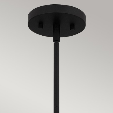 Suspension Royer Noir et transparent 60W ELSTEAD LIGHTING QZ-ROYER-1P-MBK