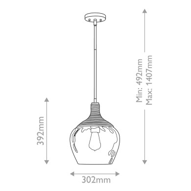 Suspension Royer Noir et transparent 60W ELSTEAD LIGHTING QZ-ROYER-1P-MBK