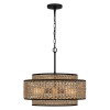 Suspension Teton Noir, acier et marron 5x60W ELSTEAD LIGHTING QZ-TETON-5P-MBK