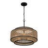 Suspension Teton Noir, acier et marron 5x60W ELSTEAD LIGHTING QZ-TETON-5P-MBK