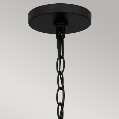 Suspension Teton Noir, acier et marron 5x60W ELSTEAD LIGHTING QZ-TETON-5P-MBK
