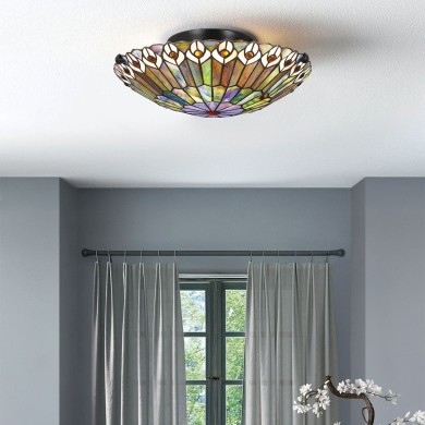 Plafonnier Watkins Bronze 2x60W ELSTEAD LIGHTING QZ-WATKINS-F-VB