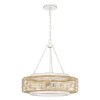 Suspension Waylon Blanc et marron 4x60W ELSTEAD LIGHTING QZ-WAYLON-4P-AWH