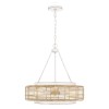 Suspension Waylon Blanc et marron 4x60W ELSTEAD LIGHTING QZ-WAYLON-4P-AWH