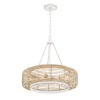 Suspension Waylon Blanc et marron 4x60W ELSTEAD LIGHTING QZ-WAYLON-4P-AWH