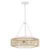 Suspension Waylon Blanc et marron 4x60W ELSTEAD LIGHTING QZ-WAYLON-4P-AWH