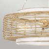 Suspension Waylon Blanc et marron 4x60W ELSTEAD LIGHTING QZ-WAYLON-4P-AWH