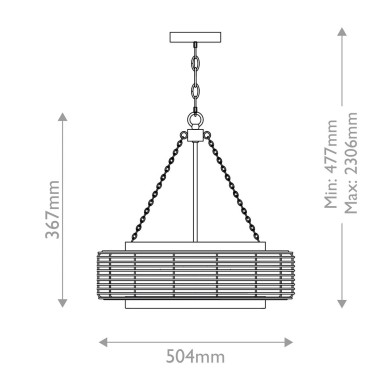 Suspension Waylon Blanc et marron 4x60W ELSTEAD LIGHTING QZ-WAYLON-4P-AWH