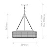 Suspension Waylon Blanc et marron 4x60W ELSTEAD LIGHTING QZ-WAYLON-4P-AWH