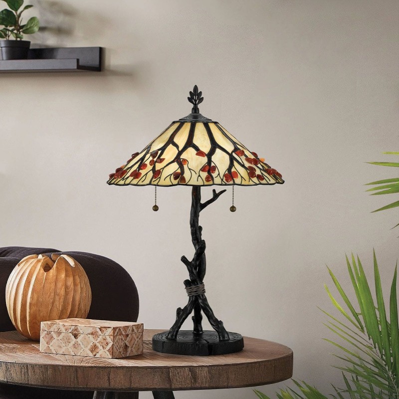 Lampe Whispering Bronze et blanc crème 2x60W ELS_QZ-WHISPERING-TL-VB QZ-WHISPERING-TL-VB Lampe Whispering Bronze et blanc crème 2x60W ELSTEAD LIGHTING QZ-WHISPERING-TL-VB