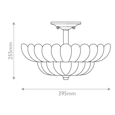 Plafonnier Whitecap Ambré 4x40W ELSTEAD LIGHTING QZ-WHITECAP-SF-M