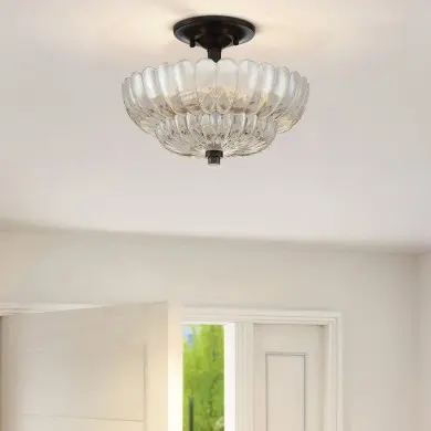 Plafonnier Whitecap Ambré 3x40W ELSTEAD LIGHTING QZ-WHITECAP-SF-S