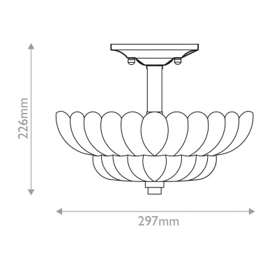 Plafonnier Whitecap Ambré 3x40W ELSTEAD LIGHTING QZ-WHITECAP-SF-S