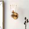 Applique Staring Doré et transparent 40W ELSTEAD LIGHTING STARING-1WB-DG-CLEAR