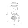 Applique Staring Doré et transparent 40W ELSTEAD LIGHTING STARING-1WB-DG-CLEAR