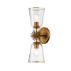 Applique Staring Doré et transparent 2x40W ELSTEAD LIGHTING STARING-2WB-DG-CLEAR