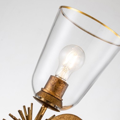 Applique Staring Doré et transparent 2x40W ELSTEAD LIGHTING STARING-2WB-DG-CLEAR