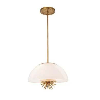 Suspension Staring Doré et opale 3x40W ELSTEAD LIGHTING STARING-3P-DG-OPAL