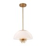Suspension Staring Doré et opale 3x40W ELSTEAD LIGHTING STARING-3P-DG-OPAL