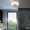 Suspension Staring Doré et opale 3x40W ELSTEAD LIGHTING STARING-3P-DG-OPAL