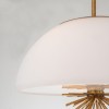 Suspension Staring Doré et opale 3x40W ELSTEAD LIGHTING STARING-3P-DG-OPAL
