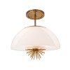 Suspension Staring Doré et opale 3x40W ELSTEAD LIGHTING STARING-3P-DG-OPAL