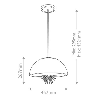 Suspension Staring Doré et opale 3x40W ELSTEAD LIGHTING STARING-3P-DG-OPAL