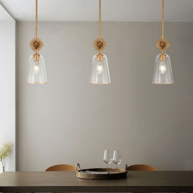 Suspension Staring Doré et transparent 40W ELSTEAD LIGHTING STARING-MP-DG-CLEAR