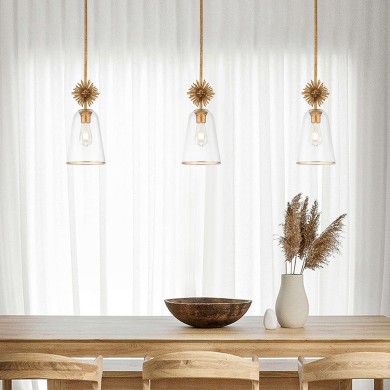 Suspension Staring Doré et transparent 40W ELSTEAD LIGHTING STARING-MP-DG-CLEAR