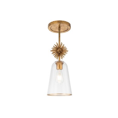 Suspension Staring Doré et transparent 40W ELSTEAD LIGHTING STARING-MP-DG-CLEAR