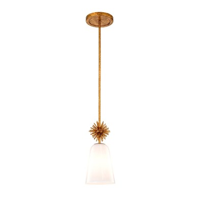 Suspension Staring Doré et opale 40W ELSTEAD LIGHTING STARING-MP-DG-OPAL