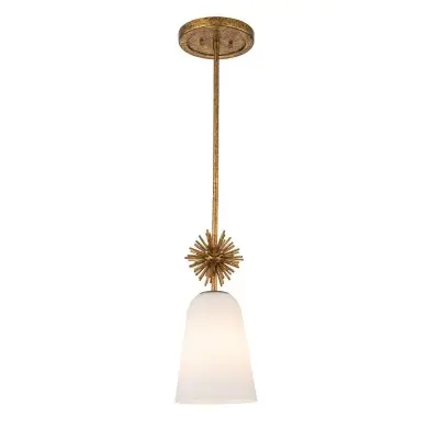 Suspension Staring Doré et opale 40W ELSTEAD LIGHTING STARING-MP-DG-OPAL