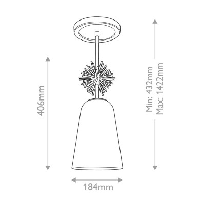 Suspension Staring Doré et opale 40W ELSTEAD LIGHTING STARING-MP-DG-OPAL