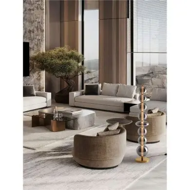 Lampadaire NAVY 37W LED Or, gris NOVA LUCE 9186984
