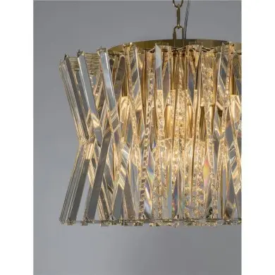 Suspension ESTRELLA 8x5W E14 Lation satiné NOVA LUCE 9180893