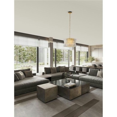Suspension ESTRELLA 12x5W E14 Lation satiné  9180894