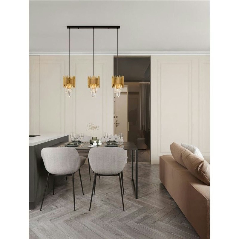 Suspension MAGNOLIA 3x14W E14 Noir, or NL_9824083 9824083 Suspension MAGNOLIA 3x14W E14 Noir, or 9824083