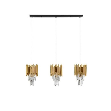 Suspension MAGNOLIA 3x14W E14 Noir, or  9824083