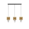Suspension MAGNOLIA 3x14W E14 Noir, or  9824083