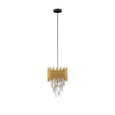 Suspension MAGNOLIA 14W E14 Noir, or  9824084