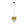 Suspension MAGNOLIA 14W E14 Noir, or  9824084