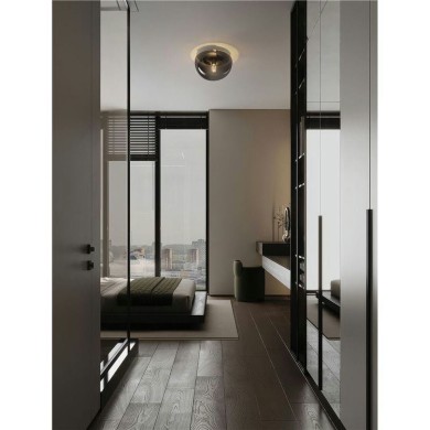 Plafonnier EBONY 12W E27 Noir D31,5  9236501